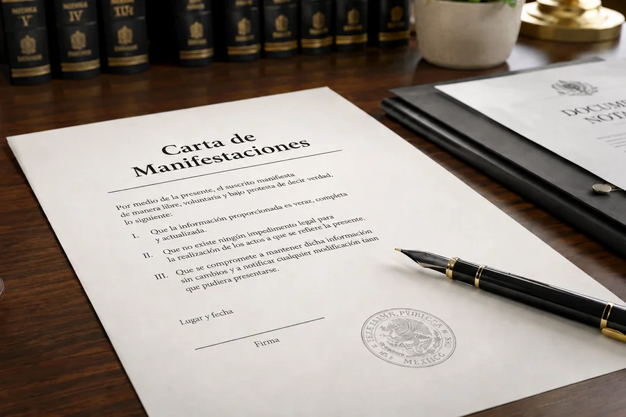 Carta de manifestaciones